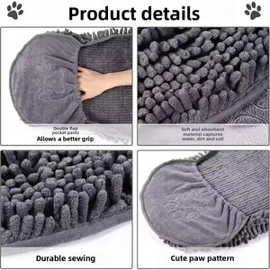 Quick-dry coral fleece bath towel for dogs and cats