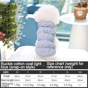 Insulated winter jacket for dogs and cats