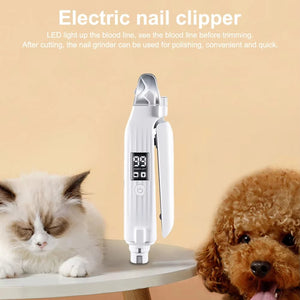 2-in-1 electric nail trimmer and grinder for dogs and cats — GoPoofy