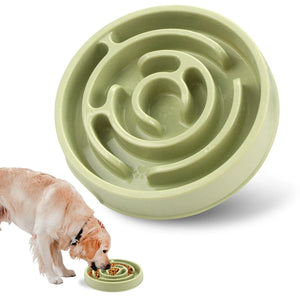 Slow-feeding bowl for dogs and cats to help prevent choking and fast eating