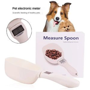 Digital food measuring scoop scale with LED display for pet food