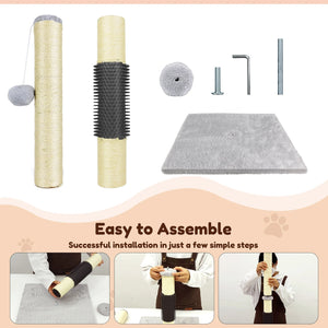 Tall cat scratching post and climbing tower for indoor cats