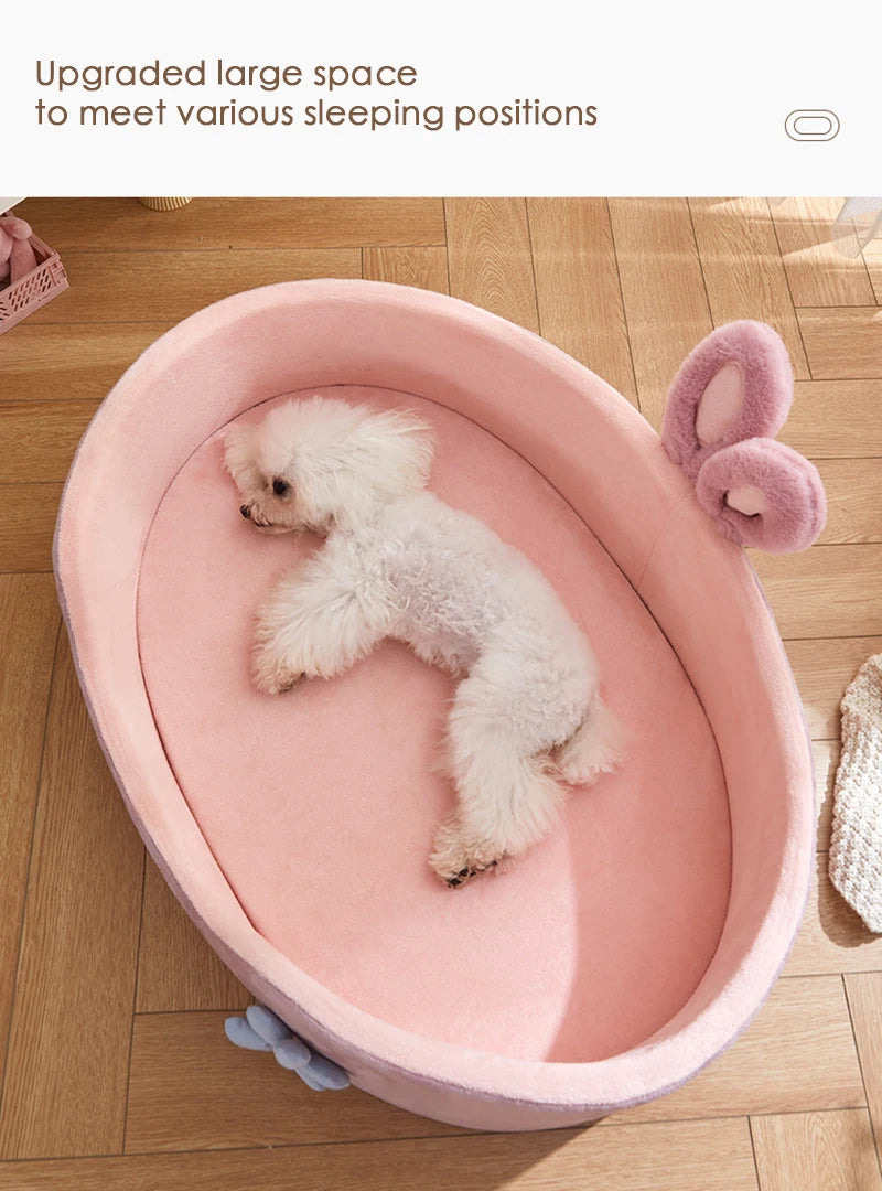Detachable washable pet bed for dogs and cats, soft and warm for all seasons