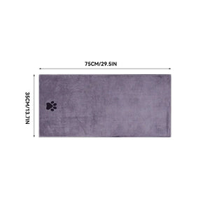 Embroidered microfibre bath towel for dogs and cats