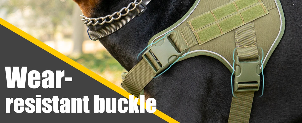 Reflective tactical-style training vest harness for dogs
