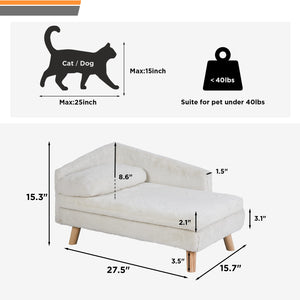 Elevated Nordic-style pet bed with wood legs for small dogs and cats