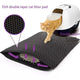 Double-layer waterproof litter trapping mat for cats