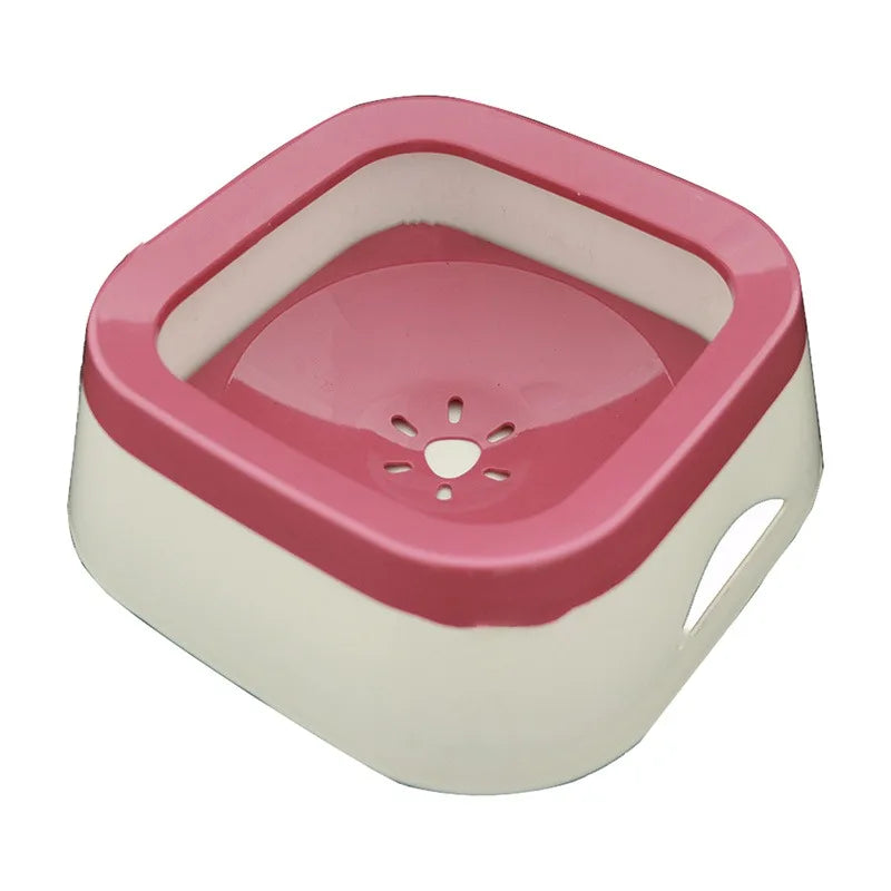 Anti-splash 1L plastic water bowl for dogs and cats