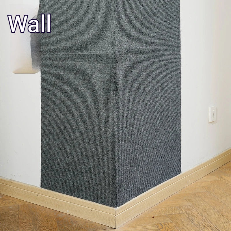 Trimmable self-adhesive scratch mat for cats to protect furniture