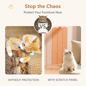 Self-adhesive scratch-resistant mat for cats to protect furniture