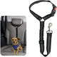 Elastic reflective nylon car seatbelt leash for dogs