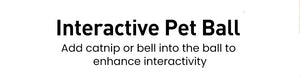 Automatic interactive cat toy with feathers and rotating ball, multiple play modes