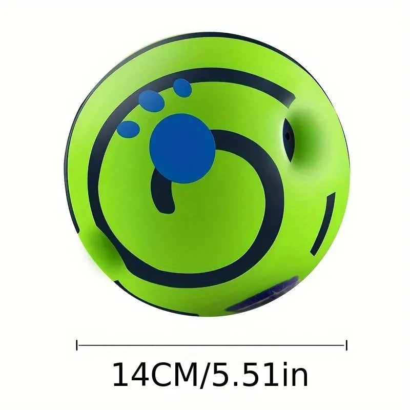 Interactive giggle ball toy for dog IQ training and play