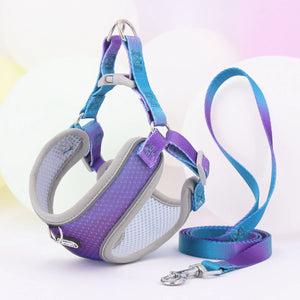 Adjustable reflective step-in vest harness for dogs and cats