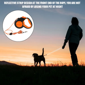Hands-free reflective dog leash with adjustable waist belt