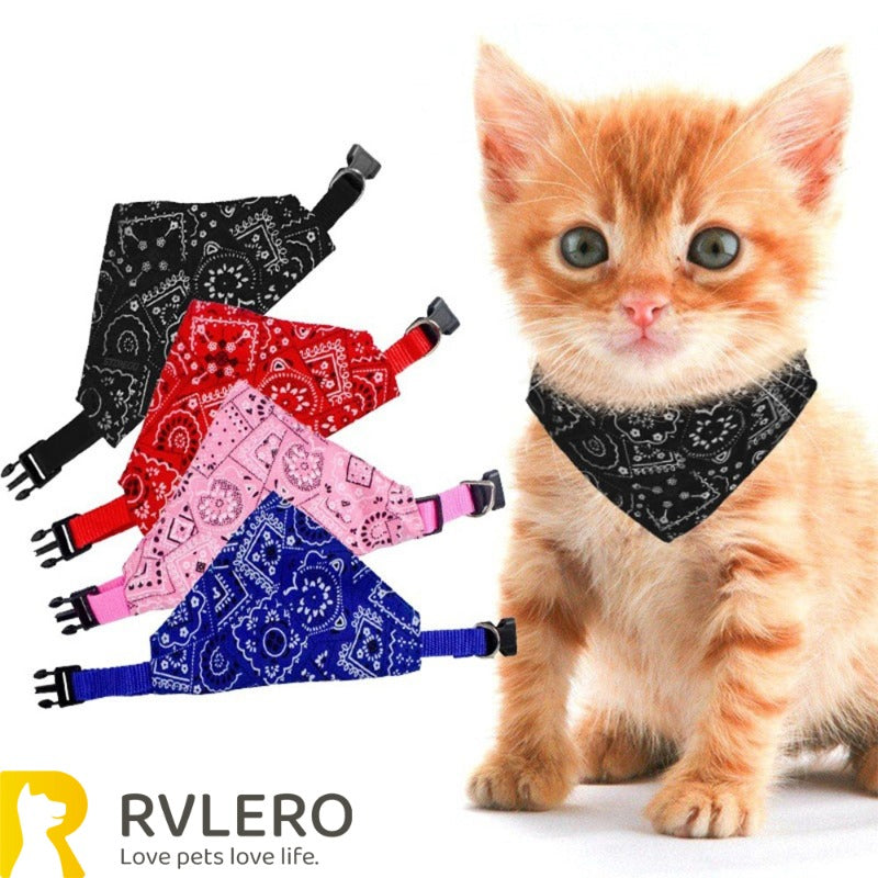 Adjustable triangle bandana scarf collar for dogs and cats
