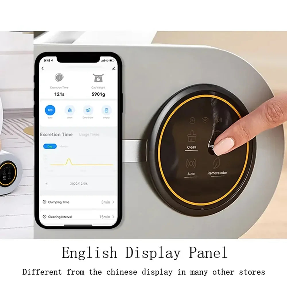 Self-cleaning automatic smart litter box for cats