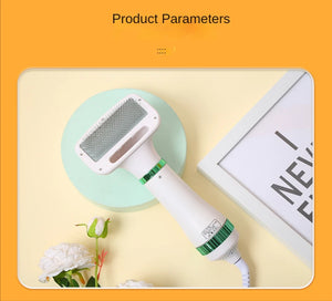 Electric 2-in-1 hair dryer and grooming comb for dogs and cats