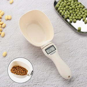 Digital food measuring scoop scale with LED display for pet food