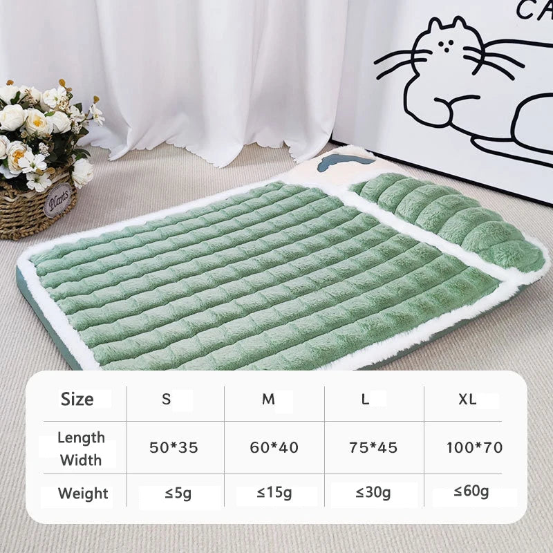 Corduroy sofa-style dog bed with removable washable cover