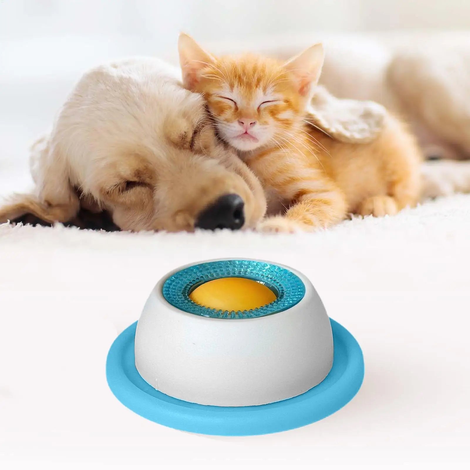 Anti-tip slow lick mat toy for dogs and cats