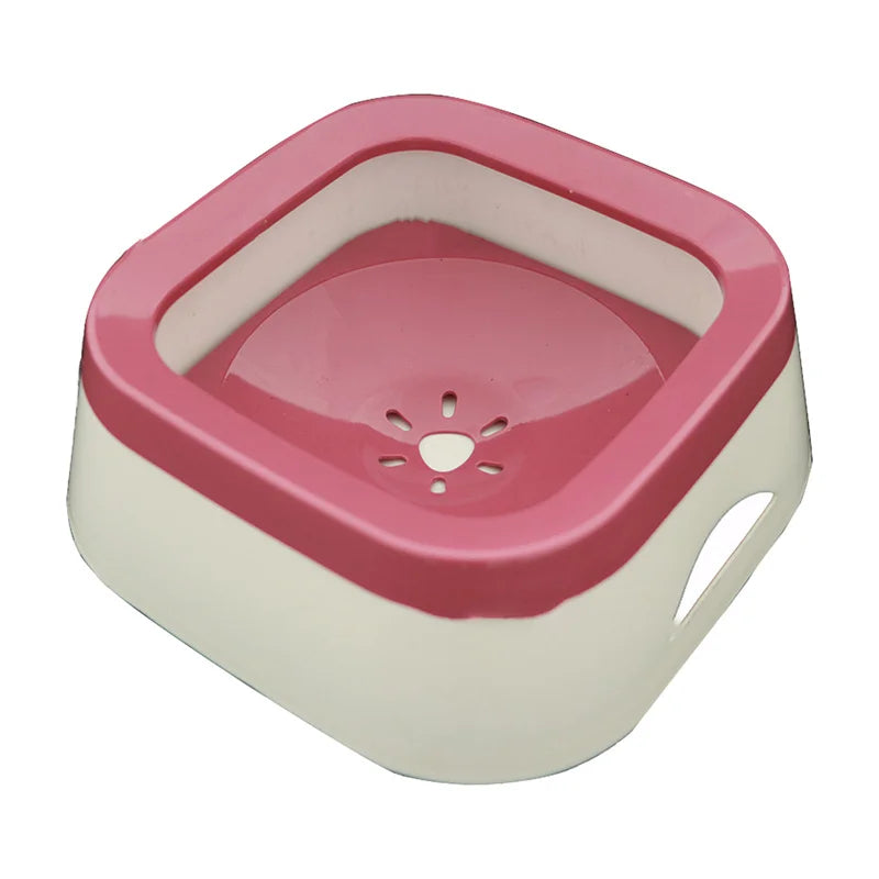 Anti-splash 1L plastic water bowl for dogs and cats