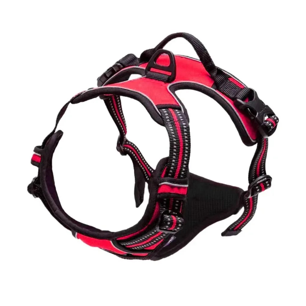 Reflective breathable nylon vest harness for small to large dogs