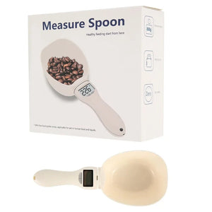 Digital food measuring scoop scale with LED display for pet food