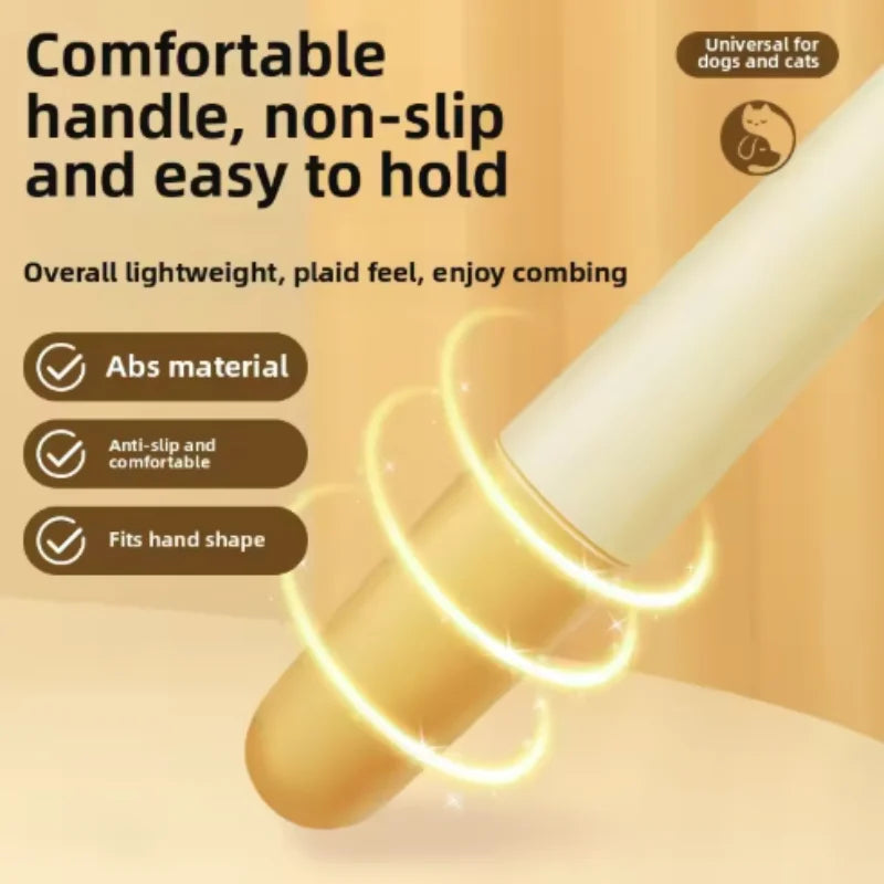 Stainless steel grooming comb for removing loose hair from dogs and cats