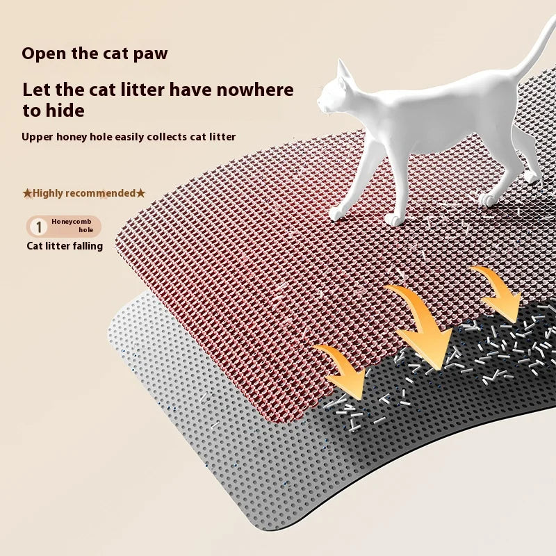 Waterproof 2-layer litter trapping mat for cats