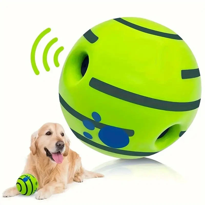 Interactive giggle ball toy for dog IQ training and play
