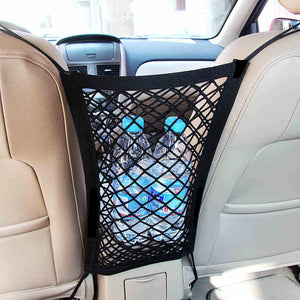 Mesh car back seat barrier for dogs