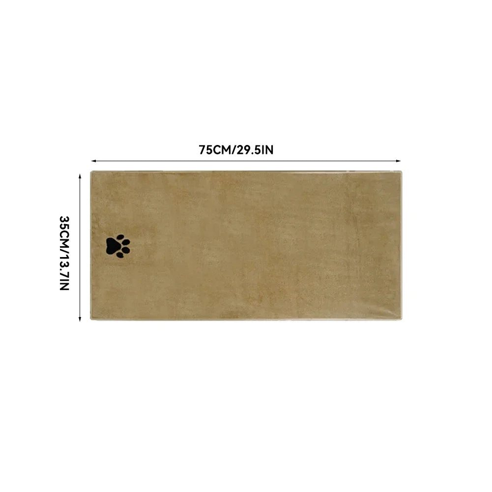 Embroidered microfibre bath towel for dogs and cats