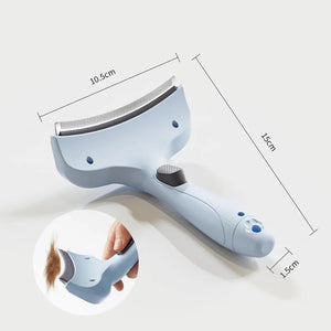 Curved deshedding grooming comb for dogs and cats