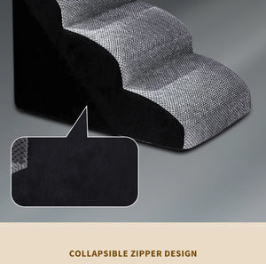 Foldable non-slip pet steps and ramp for dogs and cats
