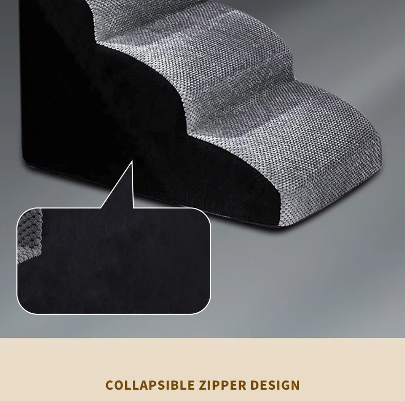 Foldable non-slip pet steps and ramp for dogs and cats