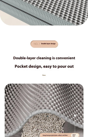 Waterproof 2-layer litter trapping mat for cats
