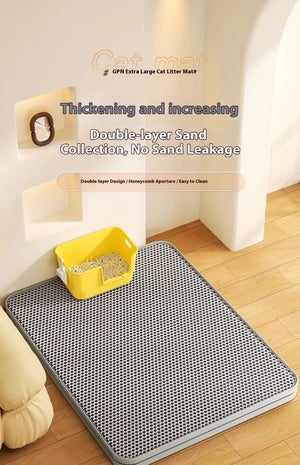 Waterproof 2-layer litter trapping mat for cats