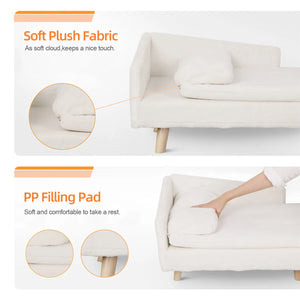 Elevated Nordic-style pet bed with wood legs for small dogs and cats