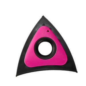 Reusable triangular pet hair remover brush for furniture and carpets