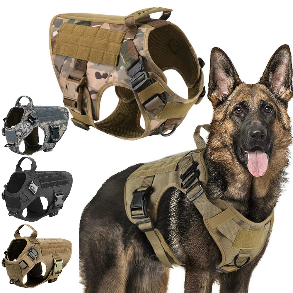 TactiGear Military Dog Harness & Leash Set - GoPoofy