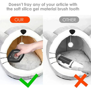 4-mode reusable pet hair remover brush for dogs and cats