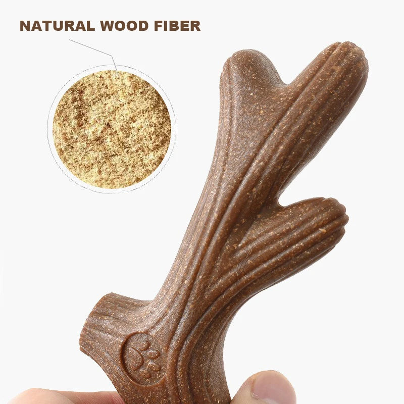 Bamboo dental chew toy for dogs to support teeth cleaning