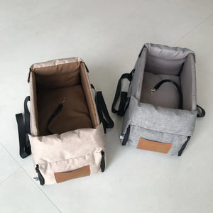 Padded car booster seat with washable cover for small dogs