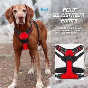 Front-clip reflective no-pull harness for medium to large dogs
