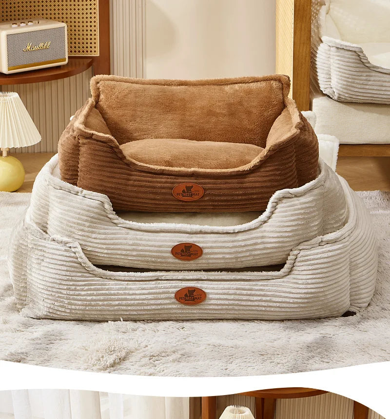 Washable corduroy pet sofa bed for small to medium dogs and cats