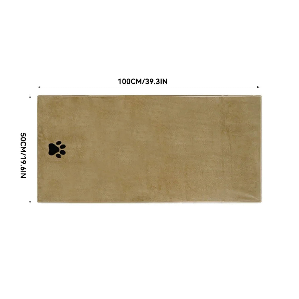 Embroidered microfibre bath towel for dogs and cats