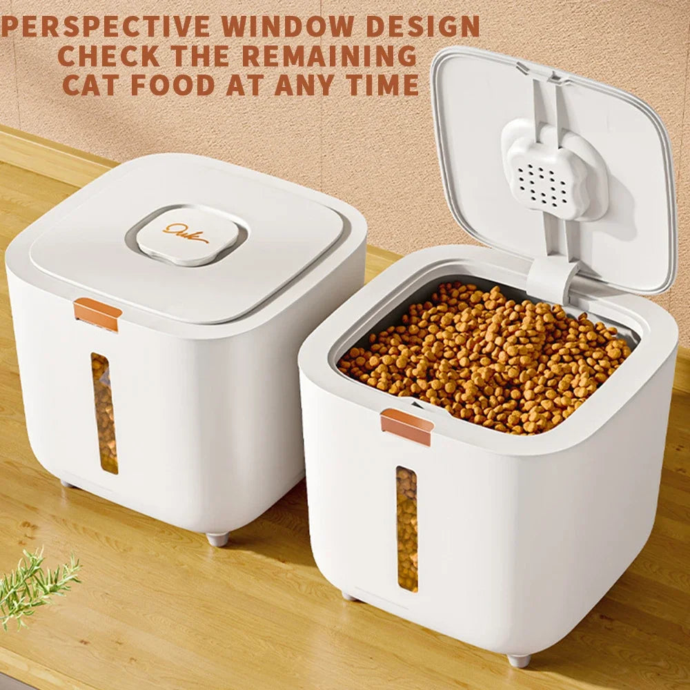 Sealed moisture-proof pet food storage barrel for dogs and cats