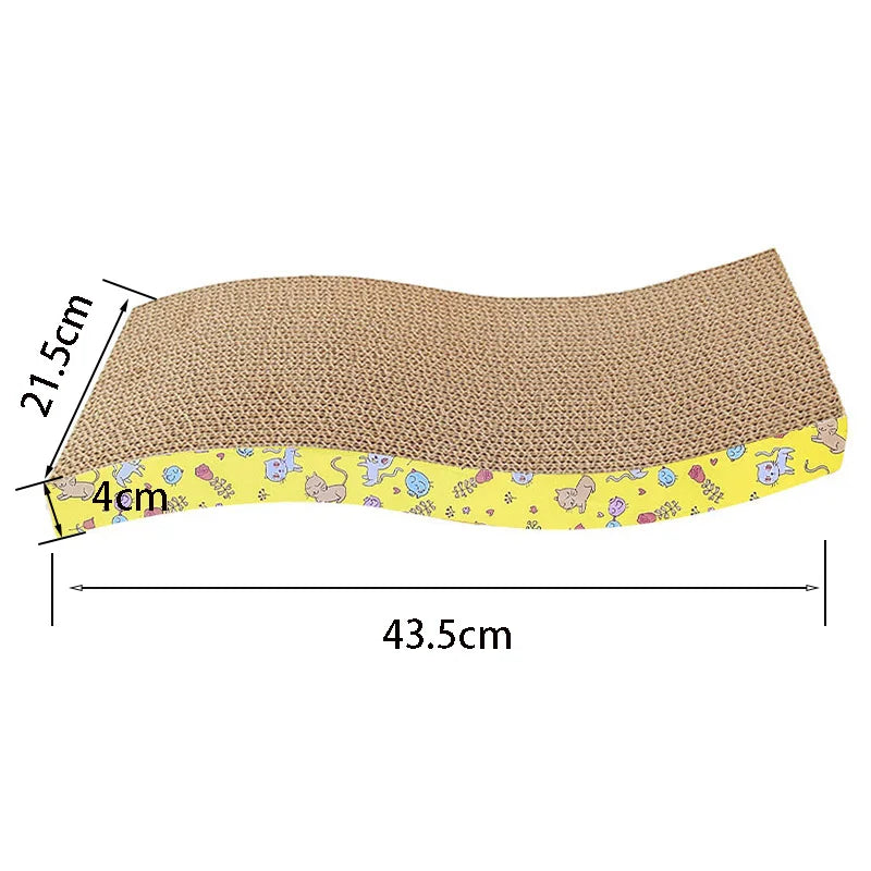Reversible corrugated cardboard scratching pad for cats